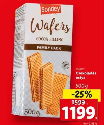 Lidl Sondey Csokoládés ostya 500g ajánlat