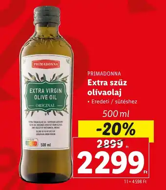 Lidl PRIMADONNA Extra szűz olívaolaj 500ml ajánlat