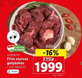 VADKONYHA Friss szarvas gulyáshús 600g