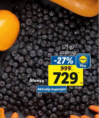 Lidl Áfonya 125g ajánlat