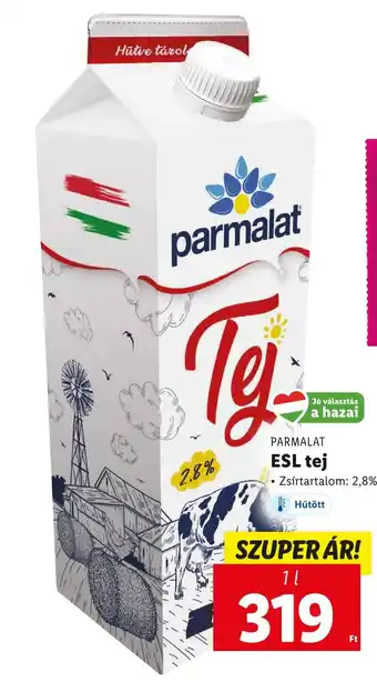 Lidl PARMALAT ESL tej 1l ajánlat