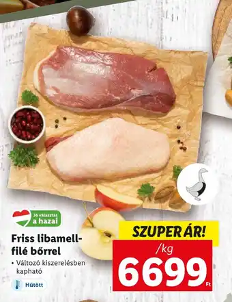 Friss libamell filé bőrrel 1kg