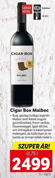Cigar Box Malbec 0,75l