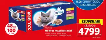 Lidl PREVITAL Nedves macskaeledel 4800g ajánlat