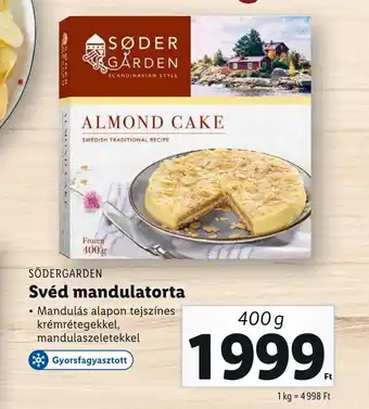 SÖDERGARDEN Svéd mandulatorta 400g