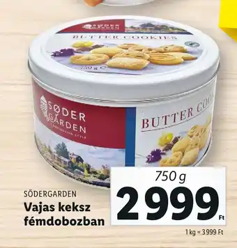 SÖDERGARDEN Vajas keksz fémdobozban 750g
