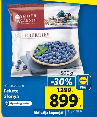 Lidl SÖDERGARDEN Fekete áfonya 500g ajánlat