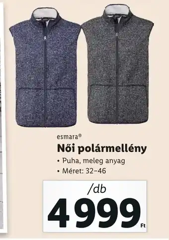 Lidl esmara Női polármellény ajánlat