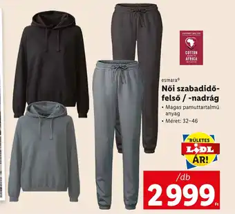 Lidl esmara Női szabadidő felső nadrág ajánlat
