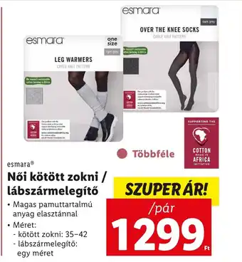 esmara Női kötött zokni lábszármelegítő