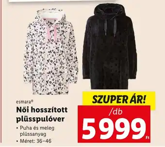 Lidl esmara Női hosszított plüsspulóver ajánlat