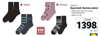 Lidl pepperts Gyermek thermo zokni ajánlat