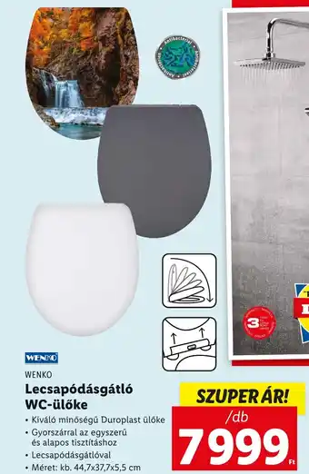 Lidl WENKO Lecsapódásgátló WC ülőke ajánlat