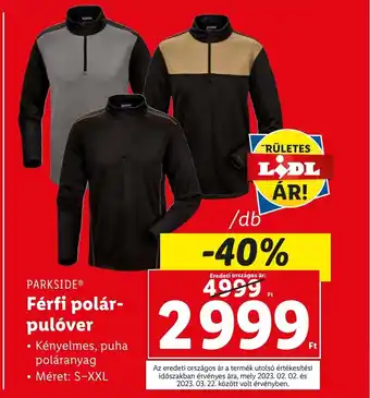 PARKSIDE Férfi polár pulóver