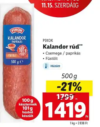 Lidl PIKOK Kalandor rúd 500g ajánlat