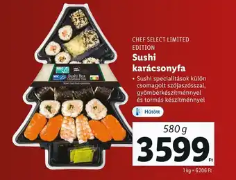 Lidl CHEF SELECT LIMITED EDITION Sushi karácsonyfa 580g ajánlat