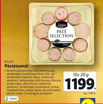 Lidl DELUXE Pástétomtál 200g ajánlat
