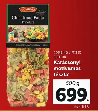 Lidl COMBINO LIMITED EDITION Karácsonyi motívumos tészta 500g ajánlat