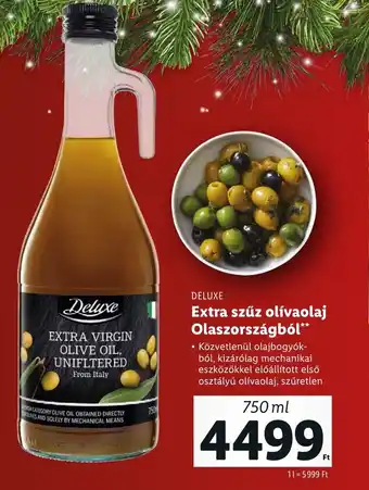DELUXE Extra szűz olívaolaj Olaszországból 750ml
