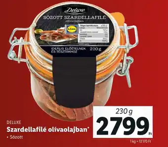Lidl DELUXE Szardellafilé olívaolajban 230g ajánlat