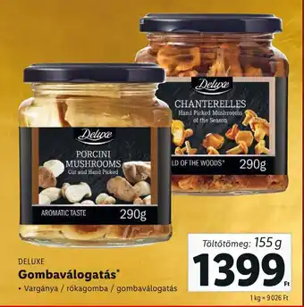 Lidl DELUXE Gombaválogatás 155g ajánlat