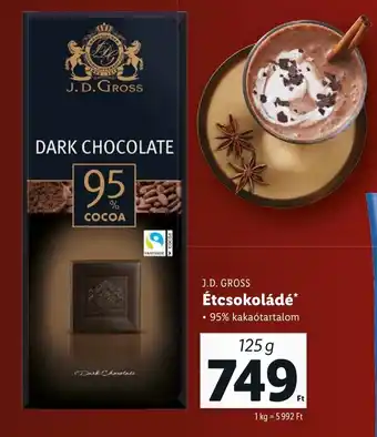 Lidl J D GROSS Étcsokoládé 125g ajánlat