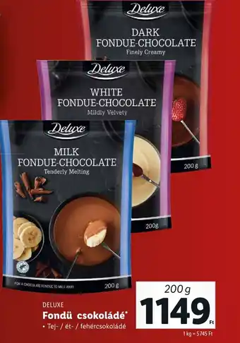 DELUXE Fondü csokoládé 200g
