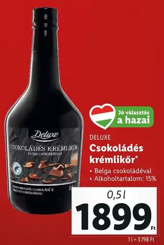 Lidl DELUXE Csokoládés krémlikőr 0,5l ajánlat
