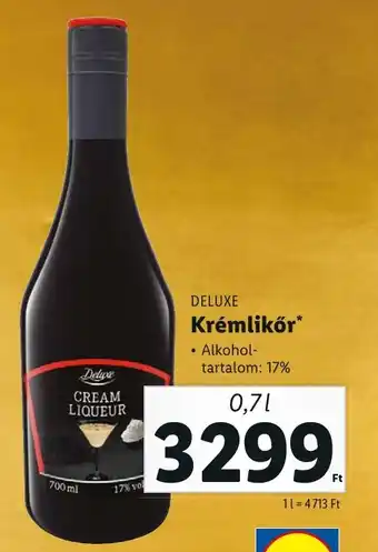 Lidl DELUXE Krémlikőr 0,7l ajánlat