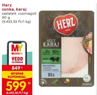 Spar Herz sonka karaj 90g ajánlat