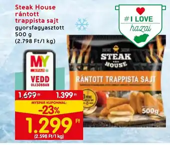 Spar Steak House rántott trappista sajt 500g ajánlat