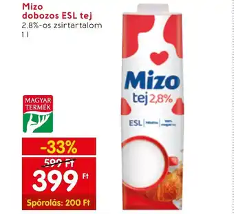 Spar Mizo dobozos ESL tej 1l ajánlat