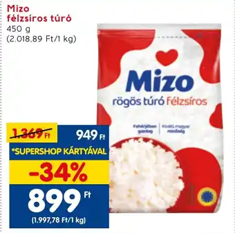 Spar Mizo félzsíros túró 450 g ajánlat