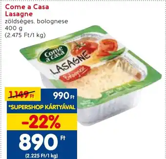 Spar Come a Casa Lasagne 400g ajánlat