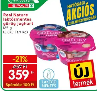 Spar Real Nature laktózmentes görög joghurt 125 g ajánlat