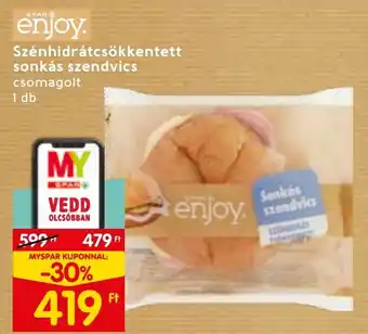 Spar Szénhidrátcsökkentett sonkás szendvics 1 db ajánlat