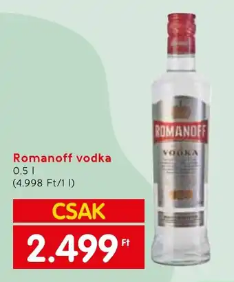 Spar Romanoff vodka 0,5 I ajánlat