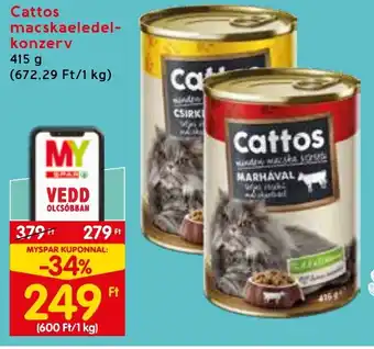 Spar Cattos macskaeledel- konzerv 415 g ajánlat