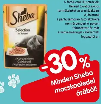 Spar Minden Sheba macskaeledel árából! ajánlat