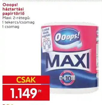 Spar Ooops! háztartási papírtörlő 1 tekercs ajánlat