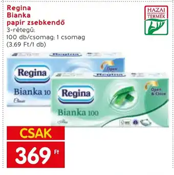 Spar Regina Bianka papír zsebkendő 100 db ajánlat