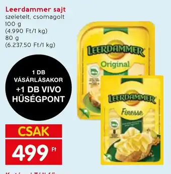 Spar Leerdammer sajt 100 / 80 g ajánlat