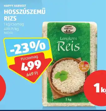ALDI HAPPY HARVEST HOSSZÚSZEMŰ RIZS 1 kg ajánlat
