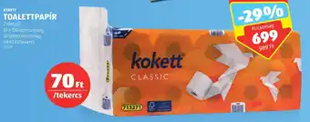 ALDI KOKETT TOALETTPAPÍR 10 x 150 lap ajánlat