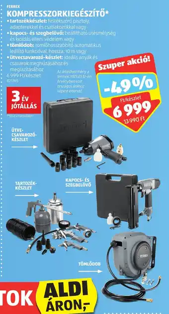ALDI FERREX KOMPRESSZORKIEGÉSZÍTŐ 1 készlet ajánlat