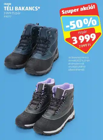 ALDI CRANE TÉLI BAKANCS 1 pár ajánlat