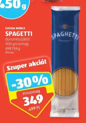 ALDI CUCINA NOBILE SPAGETTI 500 g ajánlat