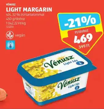 ALDI VÉNUSZ LIGHT MARGARIN 450 g ajánlat