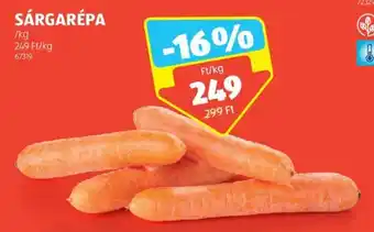 ALDI SÁRGARÉPA 1 kg ajánlat