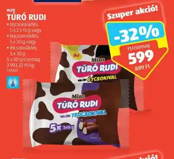 ALDI MIZO TÚRÓ RUDI 5 x 2 x 15 g / 5 x 30 g ajánlat